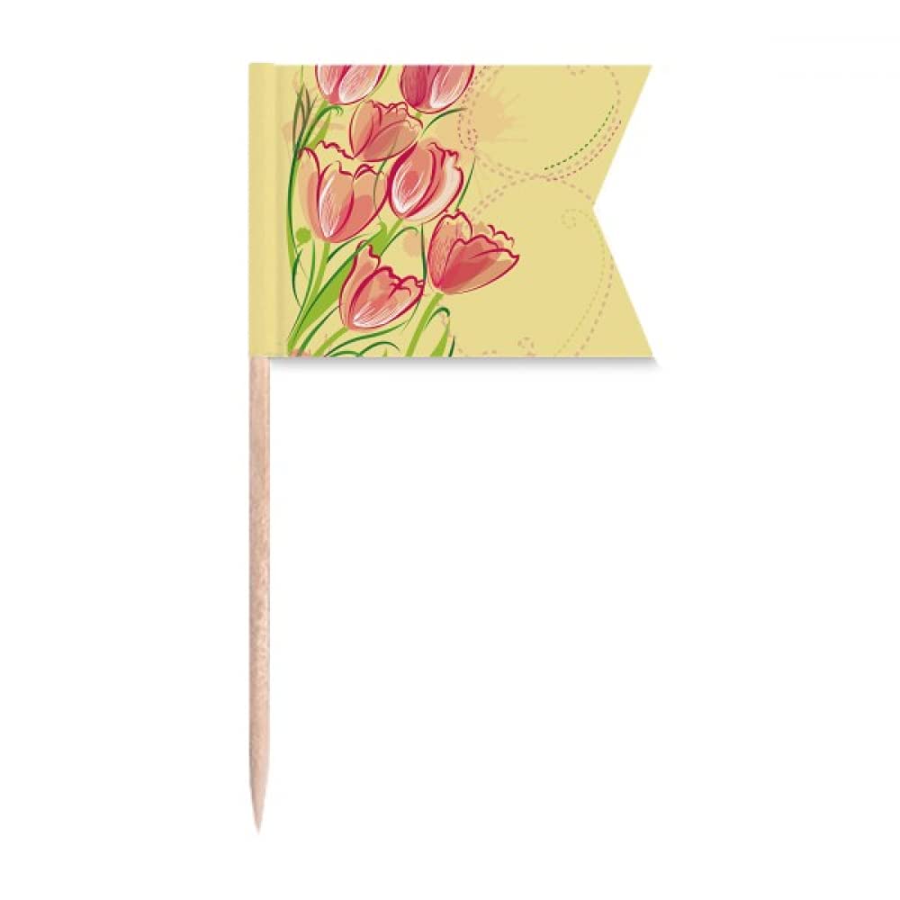 Plaque de fromage marquée la tulipe avec illustration fleur gâteau de fête