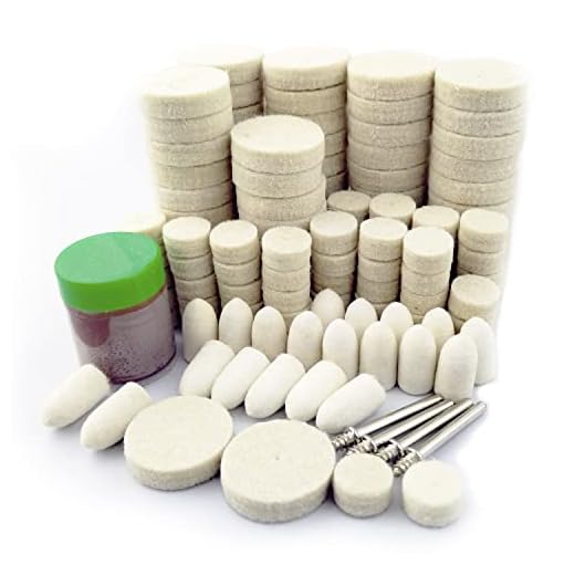 Merryland 145 Pack Mixed Flet Polishing Wheel for Dremel | 140 Pcs Polishing Pad Buffing Wheel Cone, 1 Pcs Polishing Compound Paste, 4 Pcs Mandrel, Electric Power Tool DIY, RMTA145C1