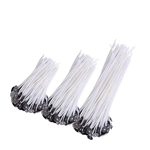 Gadpiparty DIY Candle Wick Core 300pcs Pre-Waxed Cotton Wicks with Tabs for Candle DIY Kit
