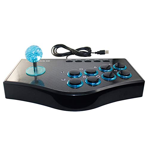 EUGNN USB Arcade Fight Stick,PC Fighter Arcade Game Fighting Joystick Controller for Android Phones,Computers,for P3 Consoles,Projectors,TVs,etc