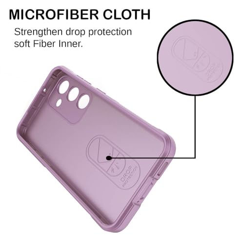 Image of amazon basics Mobile Cover for Samsung Galaxy S23 FE 5G | Full Camera Protection | Liquid Silicon Case | Flexible Bumper Case for Samsung Galaxy S23 FE 5G (Purple)