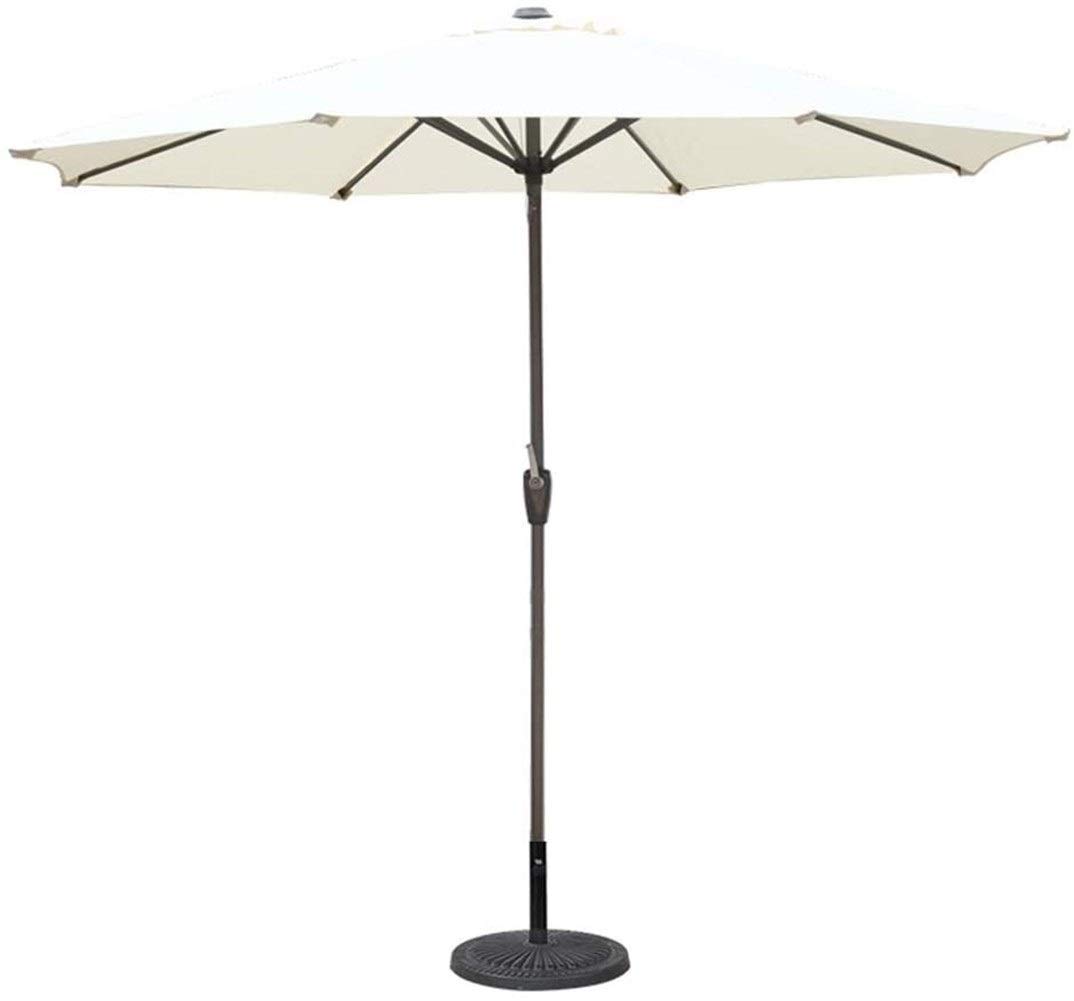 WDSOPK Outdoor Garden Parasols Patio 9ft Sun Shade Umbrella, Table for Pool Deck Market(White-9 Ft)