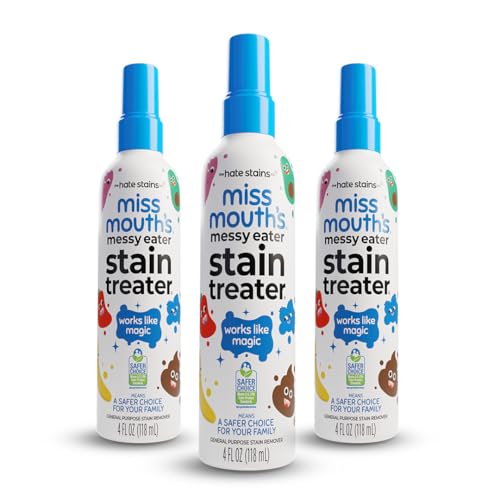 Miss Mouth's Messy Eater Stain Treater Spray - 4oz 3 Pack Stain Remover - Newborn & Baby Essentials...