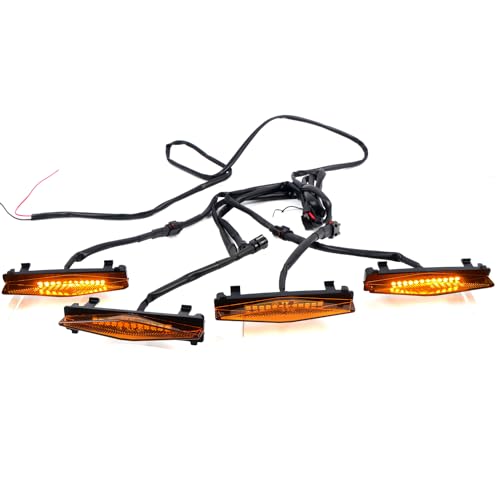 HIGH FLYING for Toyota 4Runner 2020-2024 Car Accessories Front Center Grille Raptor LED Lights ABS Amber Lense (NOT Fit TRD Pro)