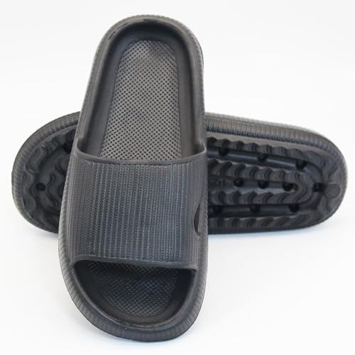 Shower Slippers for Women and Men, Bathroom Shoes House Slip-on Slides, Home Beach Wear Pool Sandals, Non-Slip Ultra Lightweight Soft Sole Indoor Open Toe Garden Footwear3