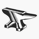 Traditional Anvil Tattoo Design Vinyl Decal Wall Laptop Bumper Sticker 5'