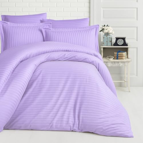 Image of Sofrito Micorfiber - Cotton Feel Duvet /Comforter Cover with Solid Zipper Closure & Four Corner Ties (Single - 61 inchx91 inch - Inches) - Lavender | Solid Zipper Closure & Four Corner Ties |