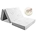 Folding Mattress, Inofia Memory Foam Tri-fold Mattress with Ultra Soft Removable Bamboo Cover Washable, Non-Slip Bottom & Breathable Mesh Sides - Twin 4-Inch