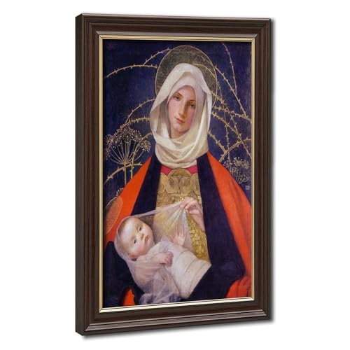 Cadre à suspendre Madonna And Child Marianne Stokes, grande décoration murale en toile