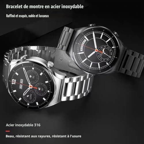 Nizonlaie Bracelet de Montre en Métal Bracelet Acier Inoxydable 14mm 16mm 18mm 20mm 22mm 24mm Dégagement Rapide Bracelets de Montres Intelligent Remplacement à pour Homme et Femme – vue 4