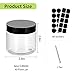 STARSIDE 40 Pack 180ml 6 oz Empty Clear Plastic Jars with Black Lids, Refillable Round Containers for Slime,Beauty Products, powder, Cream, Scrubs, Cookie,Dried Fruit. Include 1 Pen and 80 Labels.