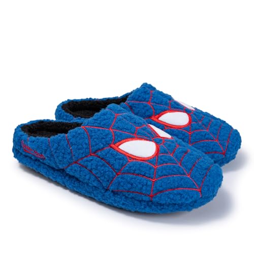 Image of Ground Up Spiderman Mens Slipper Clogs - Official Marvel Licensed Indoor House Shoes, Cozy Lightweight Slip On Scuff Slippers for Men, Sizes 7-14