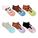 K. Bell Socks Women's 6 Pair Pack Fun Animals Novelty Low Cut No Show Socks, Cats (Pink), Shoe Size: 4-10