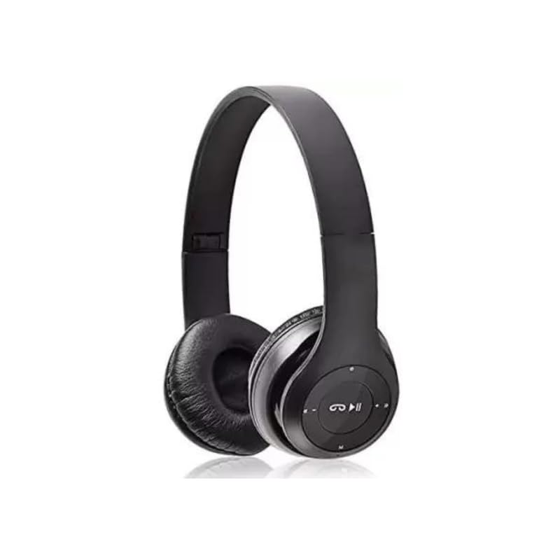 P47 Best Wireless Portable Gaming Headphone Microphone Stereo Card Support Bluetooth Headset (Black)-image-46