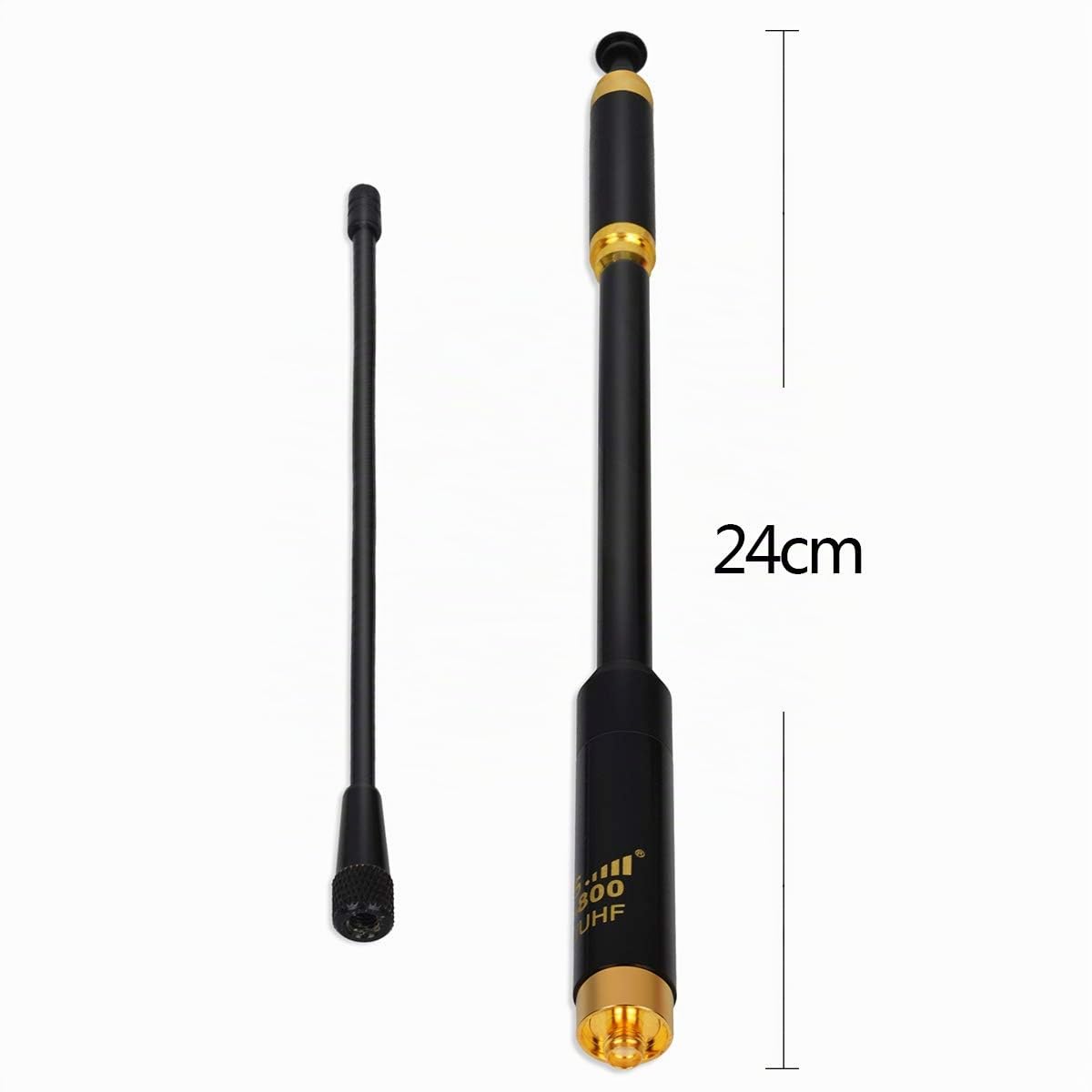 HYS Antenne SMA femelle VHF/UHF 144/430 MHz rétractable double bande amovible et remplaçable pour radio bidirectionnelle Baofeng Quansheng Wouxun