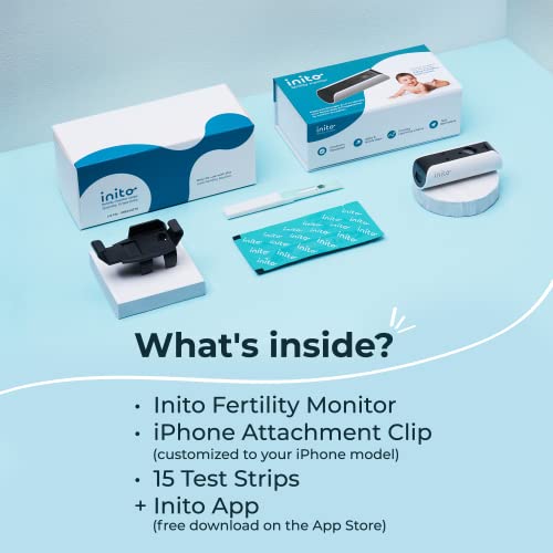 Image of Inito Fertility Monitor & Hormone Tracker for Women | Track and Confirm Ovulation | Measures Estrogen, LH, PdG, FSH | Includes 15 Strips + Free app (Compatible with iPhone 17 Pro Max)