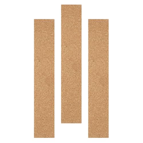 Zerodeko 3 Tiras de Corcho Adhesivas para Pared 30x5 Cm, Tiras de Tablero de Notas sin Marco para Oficina y Hogar, Material Corcho Natural, para Mensajes, Fotos y Anuncios