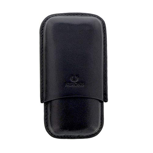 Charuteira porta charutos p/2un NERONE Sublime couro preto