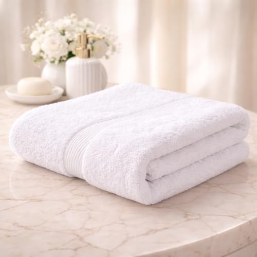 Cotton Bath Towel 550 GSM | Ultra Soft, Quick Dry & Highly Absorb...
