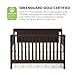 Oxford Baby Lazio 4-in-1 Convertible Baby Crib, Espresso Brown, GreenGuard Gold Certified