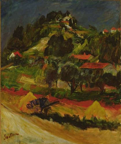 Tableau Paysage à Céret Chaim Soutine - Poster Vintage Décoration Murale Salon 60x90cm