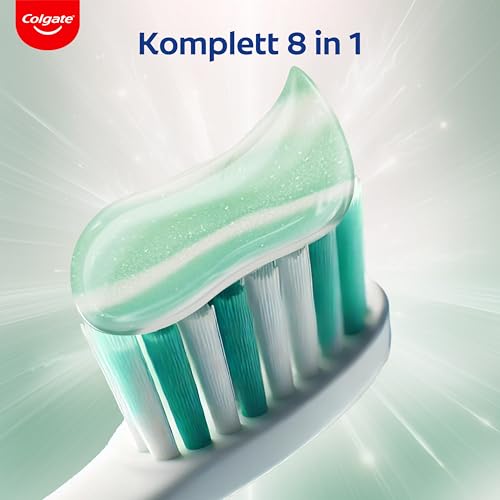 Colgate Komplett 8 in 1 Zahncreme 75ml / Natürliche Kräuter / 8 Vorteile für deine tägliche Mundpflege / Colgate Zahnpasta mit Kariesschutz / Zahnschmelzschutz / Zahnreinigung – Bild 5