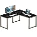 SHW Home Office 55"x60" Large L Shaped Corner Desk, Espresso
