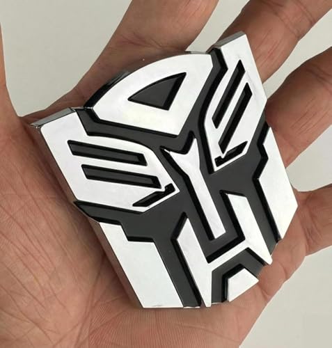Image of Trans-Formmer Emblem /Sticker 3D Metal Badges Logo for All Cars & Bikes Fuel Tank (Silver)