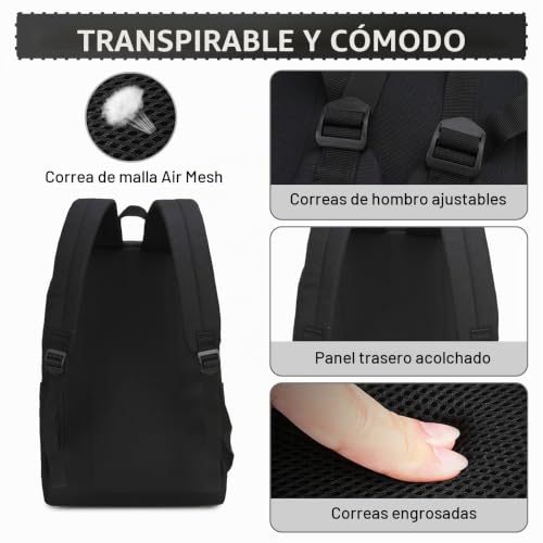 Mochila escolar adolescente chico grande para ordenador 15.6 4