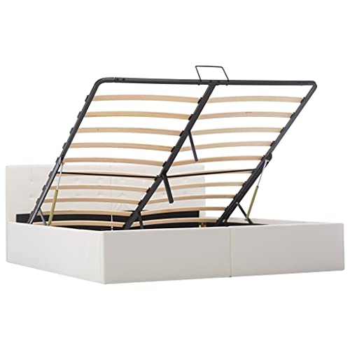 Wenjingqi Cama canapé hidráulica Cuero sintético 160x200 cm, 285520