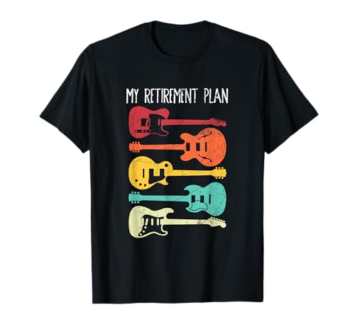 Guitarra eléctrica Plan de jubilación Profesor de música Camiseta