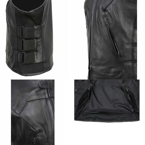 Image of Milwaukee Leather Premium Motorcycle Biker Rider Leather Vest for Women |LKL|ML|MLL|SH