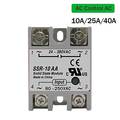 Relais statique SSR 10A AC anti-arc électrique pour régulateur PID et chauffage stable