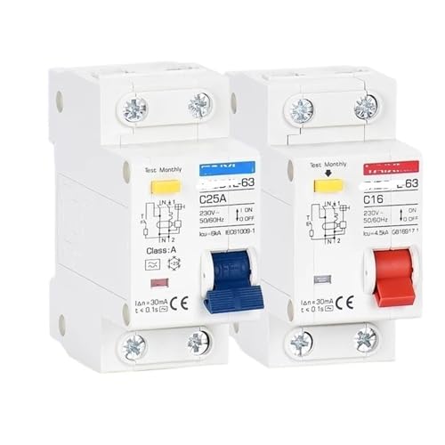Disjoncteur différentiel AC 25A 30mA pour protection tableau électrique