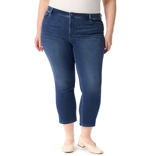 Gloria Vanderbilt Women's Cali 5-Pocket High Rise Straight Leg Ankle Standard