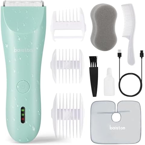 Baistom Baby Hair Clippers, Quiet & Dual-Mode Hair Cutting for 0-12, Waterproof Rechargeable & Cordless Hair Trimmer for Infant Toddler & Kids Cover