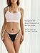 PNQUNZ Cotton Thongs for Women G-String Breathable Underwear Low Rise T-back Panties Comfortable Stretch 6 Pack (US, Alpha, Small, Regular, Regular, B-6 Pack Black)
