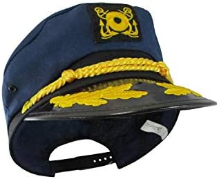 Navy Blue Yacht Skipper Hat Ship 