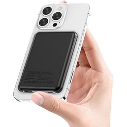 Cargador Magsafe Amazon Bateria Externa Magnetica iPhone 5000mAh KOOSEED,Mini Power Bank mag-Safe Compatible con iPhone 12/13/14 /Pro/Pro/MAX/Mini,125g Facil de llevarse/Usar en Avión/en Cola/en Situación Emergente