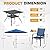 Incbruce 6 Pieces Patio Dining Set with Dark Blue Umbrella, Outdoor Dining Set of 4 Textilene Chairs and Square Table with Umbrella Hole for Backyard, Garden, and Poolside (Blue)