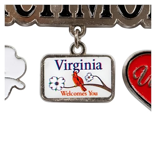 Imán decorativo Richmond Virginia metálico con esmalte 2 pulg miniatura 7