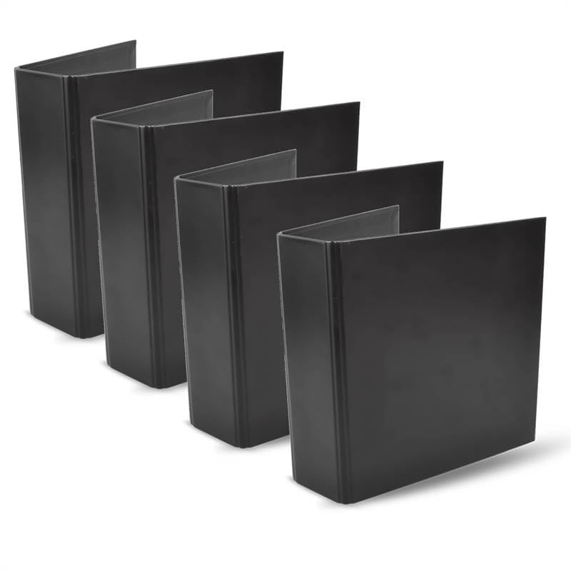 Image of Tarifold 2-Ring DVD Storage Binders, Holds 25 Sleeves, Black, Pack of 4