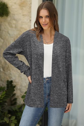 Image of ULTRANICE Cardigan Sweaters Womens Fashion 2025 Spring Lightweight Long Sleeve Casual Tops Clothes Outfits with Pockets