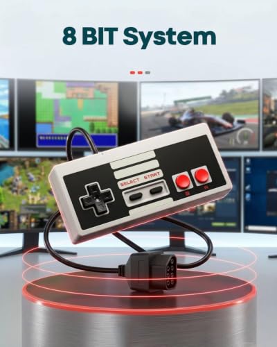 Image of ZENANBiBi 2Pcs Classic Nes Controller for Nes 8 Bit Entertainment System, Plug & Play, 7 Pin Controller for Retro Gaming Fun [gamecube]
