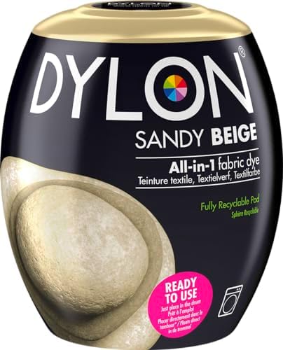 DYLON Machine Dye Pod, Easy-to-use Fabric Colour for Laundry, 350g (Sandy Beige)