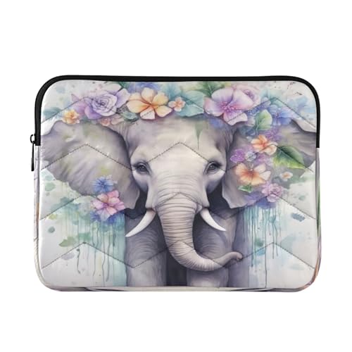 Funda Floral Elephant para Laptop 13-14 Pulgadas