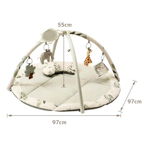 Variante de Fortella gimnasio bebe Tapete plegable Verde 97×97×55 cm