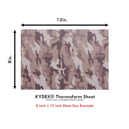 Image of KYDEX Sheet - (Infused Print) - (8in x 12in) - (Desert Woodland Camo) - (1 Sheet) - (for Holster Making & Hobby) - (USA Made)