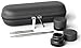 Produktbild JCASE Dabbing Tool Set 2X Titan Dabber Werkzeug für Öl Wachs Konzentrat Dab Kolophonium Harz Tools Inkl. Zwei 5ml Glas Wachsbehälter im schwarzen Travelkit