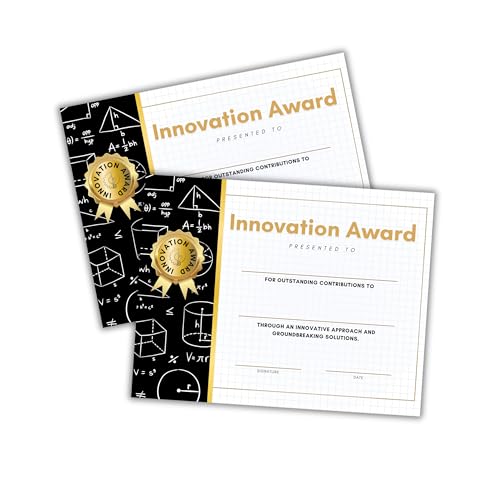 Innovation Award STEM Math Science Certificate 30pk 8.5x11” Fair Winner Creative Green Olympiad Sustainability Environmental Recognition